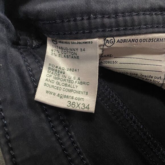 AG Adriano Goldschmied Jeans Men's 36x32.5 Navy Blue Tailored Leg Graduate Retro - Picture 8 of 14